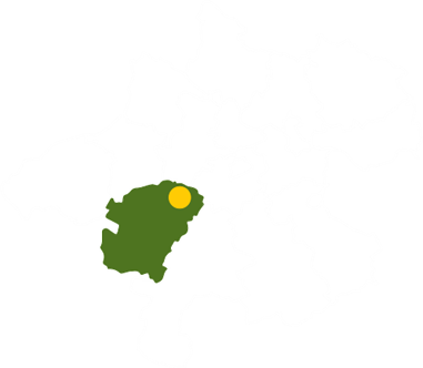 Oberoesterreich Karte mit Kennzeichnung